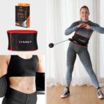 bilde 2 - SET HULA HOOP MAGNETIC BLACK/TURQUOISE HHM17 med VEKT + COUNTER HMS + WAIST SUPPORT BR163 RED
