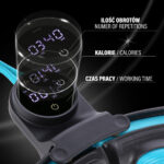 bilde 9 - SET HULA HOOP MAGNETIC BLACK/TURQUOISE HHM17 med VEKT + COUNTER HMS + WAIST SUPPORT BR163 RED