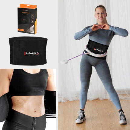 bilde 2 - SET HULA HOOP MAGNETIC WHITE/VIOLET HHM17 med VEKT + COUNTER HMS + WAIST SUPPORT BR163 RED