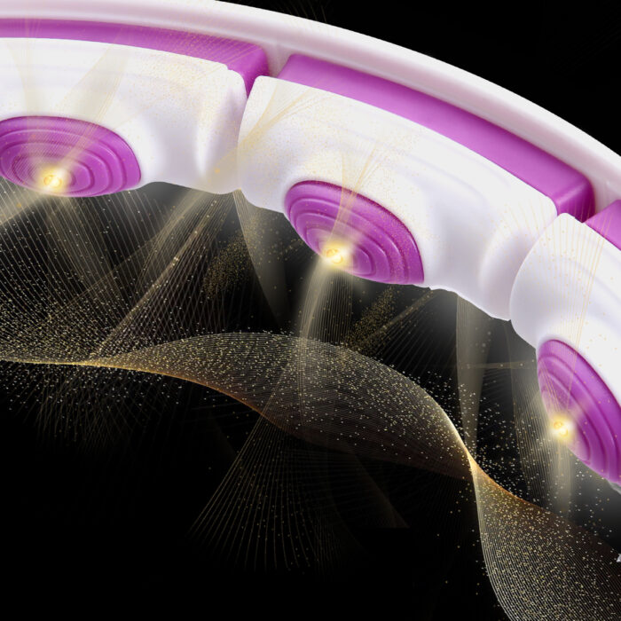 bilde 5 - SET HULA HOOP MAGNETIC WHITE/VIOLET HHM17 med VEKT + COUNTER HMS + WAIST SUPPORT BR163 RED