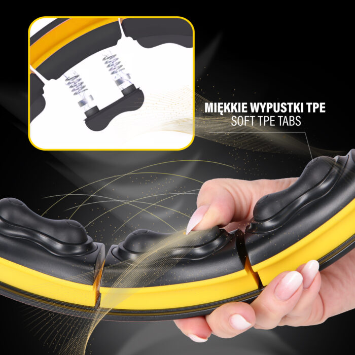 bilde 7 - SET HULA HOOP MAGNETIC BLACK/YELOW HHM21 med VEKT + COUNTER HMS + Slimring BALT BR1313