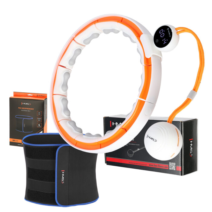 bilde 1 - HULA HOOP MAGNETIC WHITE/Orange HHM21 med Vekt + COUNTER HMS + Slimring BALT BR1313