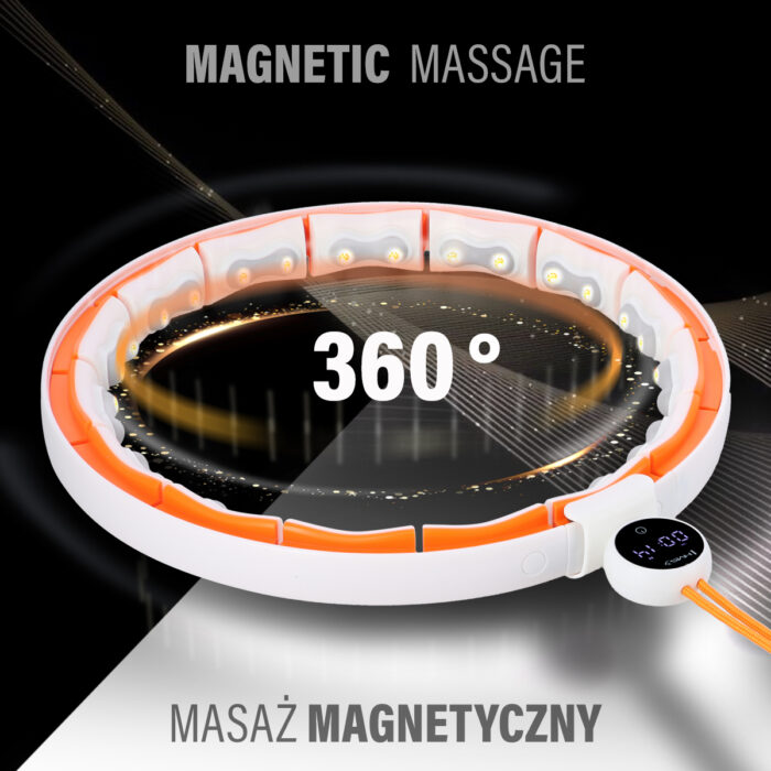 bilde 5 - HULA HOOP MAGNETIC WHITE/Orange HHM21 med Vekt + COUNTER HMS + Slimring BALT BR1313