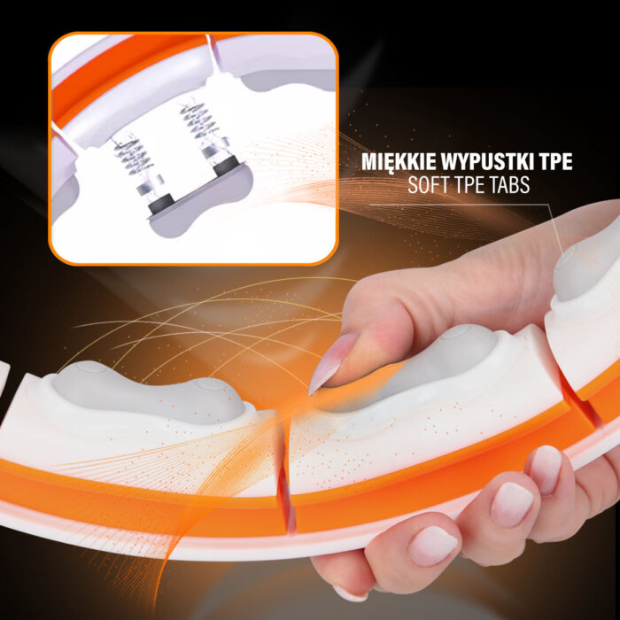 bilde 7 - HULA HOOP MAGNETIC WHITE/Orange HHM21 med Vekt + COUNTER HMS + Slimring BALT BR1313