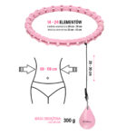 bilde 5 - SET HULA HOOP HHW02 LIGHT PINK med Vekt HMS + WAIST SUPPORT BR163 RED