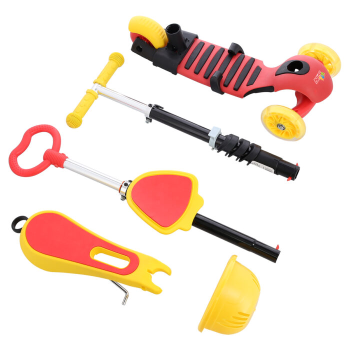 bilde 6 - HLB07 4in1 BLACK-YELLOW-RED SCOOTER NILS FUN