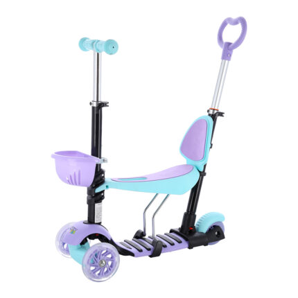 bilde 1 - HLB07 4in1 BLACK-MINT-PURPLE SCOOTER NILS FUN