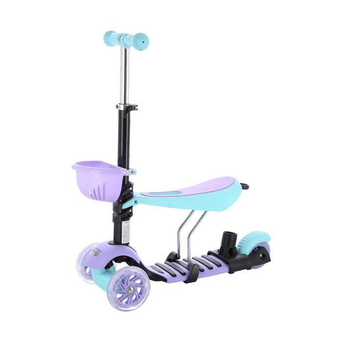 bilde 2 - HLB07 4in1 BLACK-MINT-PURPLE SCOOTER NILS FUN