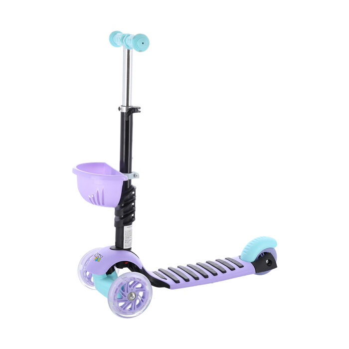 bilde 3 - HLB07 4in1 BLACK-MINT-PURPLE SCOOTER NILS FUN