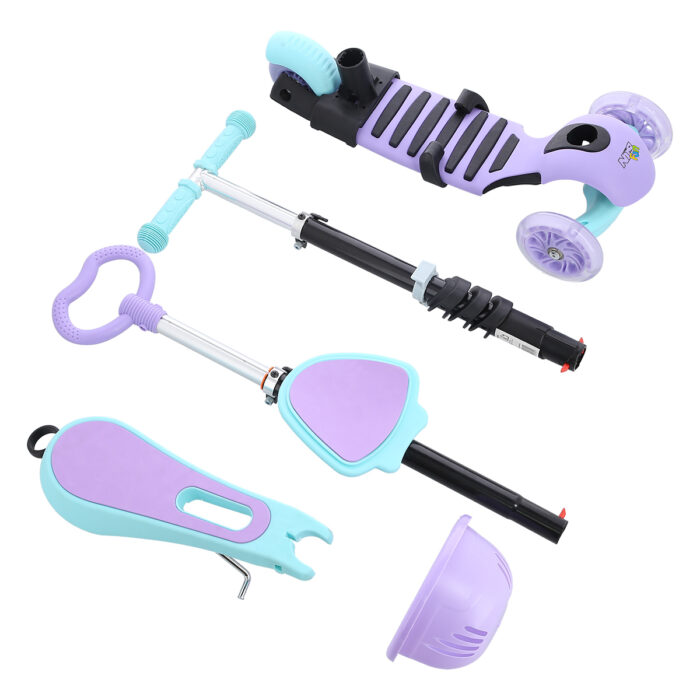bilde 6 - HLB07 4in1 BLACK-MINT-PURPLE SCOOTER NILS FUN