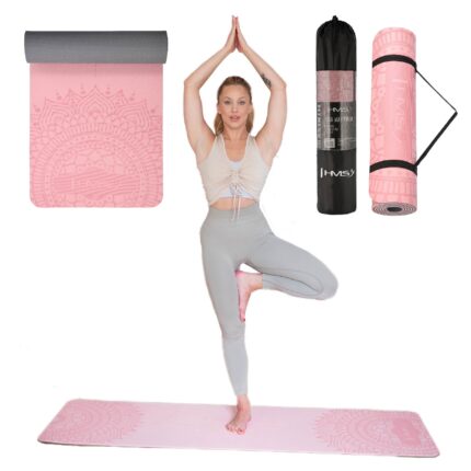 bilde 2 - YM10 YOGA MAT TPE LIGHT PINK HMS