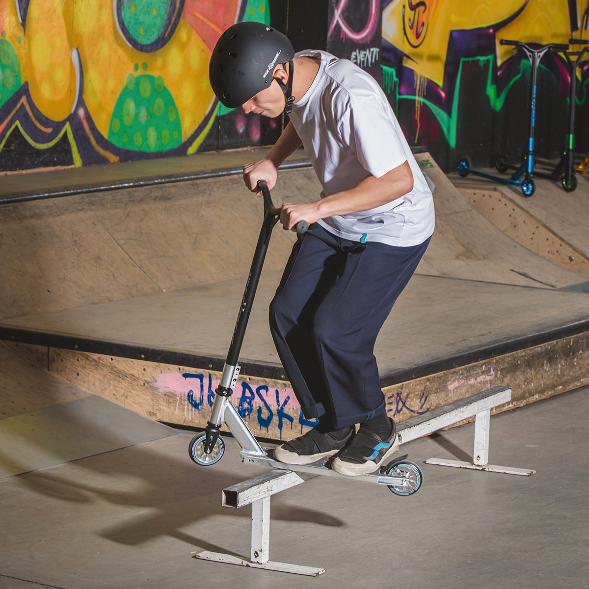 bilde 9 - HS107 BLACK-SILVER STUNT SCOOTER NILS EXTRIME