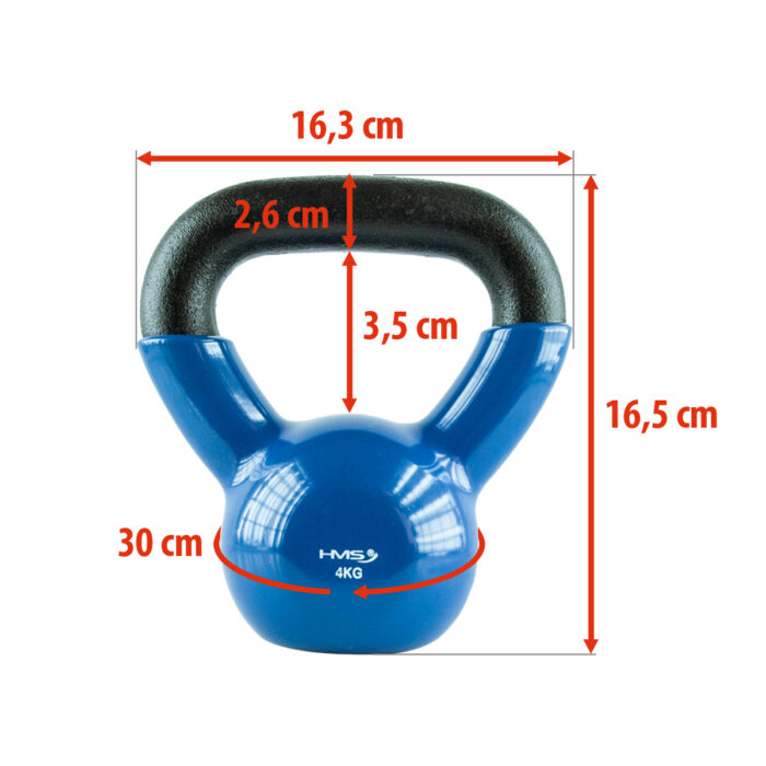 bilde 9 - KNV 4 KG CAST IRON KETTLEBELL HMS (blå)