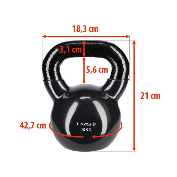 bilde 9 - KNV 10 KG CAST IRON KETTLEBELL HMS (svart)