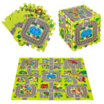 bilde 2 - MD02 KIDs MAT PUZZLE CARS 9 ELEMENTS 90x90CM NILS FUN