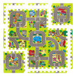 bilde 8 - MD02 KIDs MAT PUZZLE CARS 9 ELEMENTS 90x90CM NILS FUN