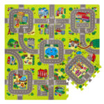 bilde 9 - MD02 KIDs MAT PUZZLE CARS 9 ELEMENTS 90x90CM NILS FUN