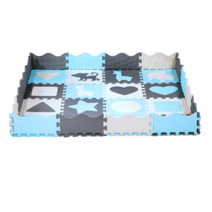 bilde 1 - MD03 KID'S PLAYPEN PUZZLE MAT MINT 36 ELEMENTS 140x140CM NILS FUN