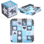 bilde 2 - MD03 KID'S PLAYPEN PUZZLE MAT MINT 36 ELEMENTS 140x140CM NILS FUN