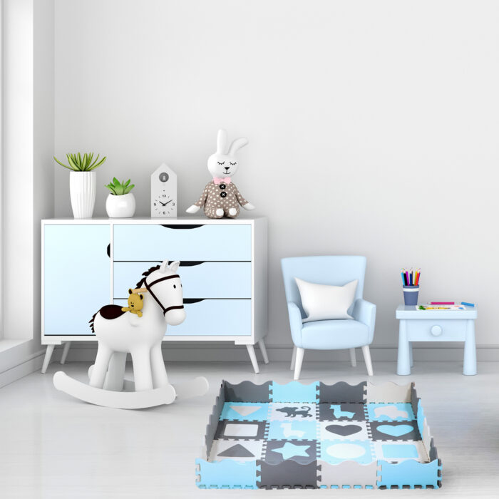 bilde 4 - MD03 KID'S PLAYPEN PUZZLE MAT MINT 36 ELEMENTS 140x140CM NILS FUN