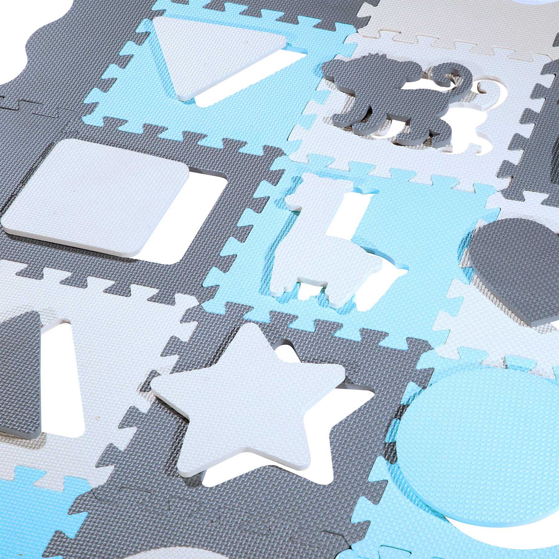 bilde 7 - MD03 KID'S PLAYPEN PUZZLE MAT MINT 36 ELEMENTS 140x140CM NILS FUN