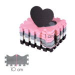 bilde 6 - MD03 KID'S PLAYPEN PUZZLE MAT PINK HEARTS 36 ELEMENTS 140x140CM NILS FUN