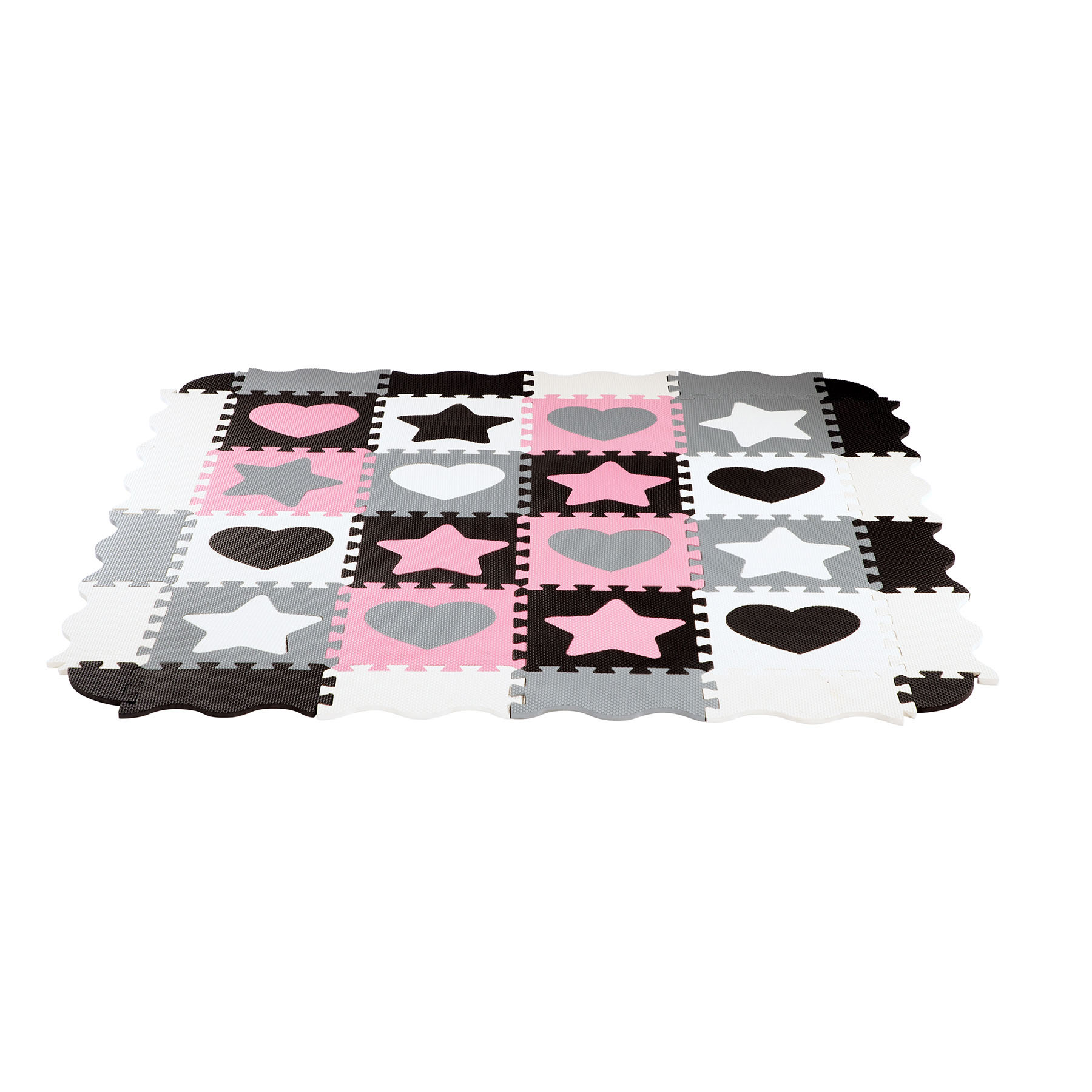 bilde 9 - MD03 KID'S PLAYPEN PUZZLE MAT PINK HEARTS 36 ELEMENTS 140x140CM NILS FUN