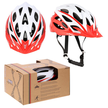 bilde 2 - MTW210 WHITE-RED STORLEK M (53-60CM) HELMET NILS EXTREME