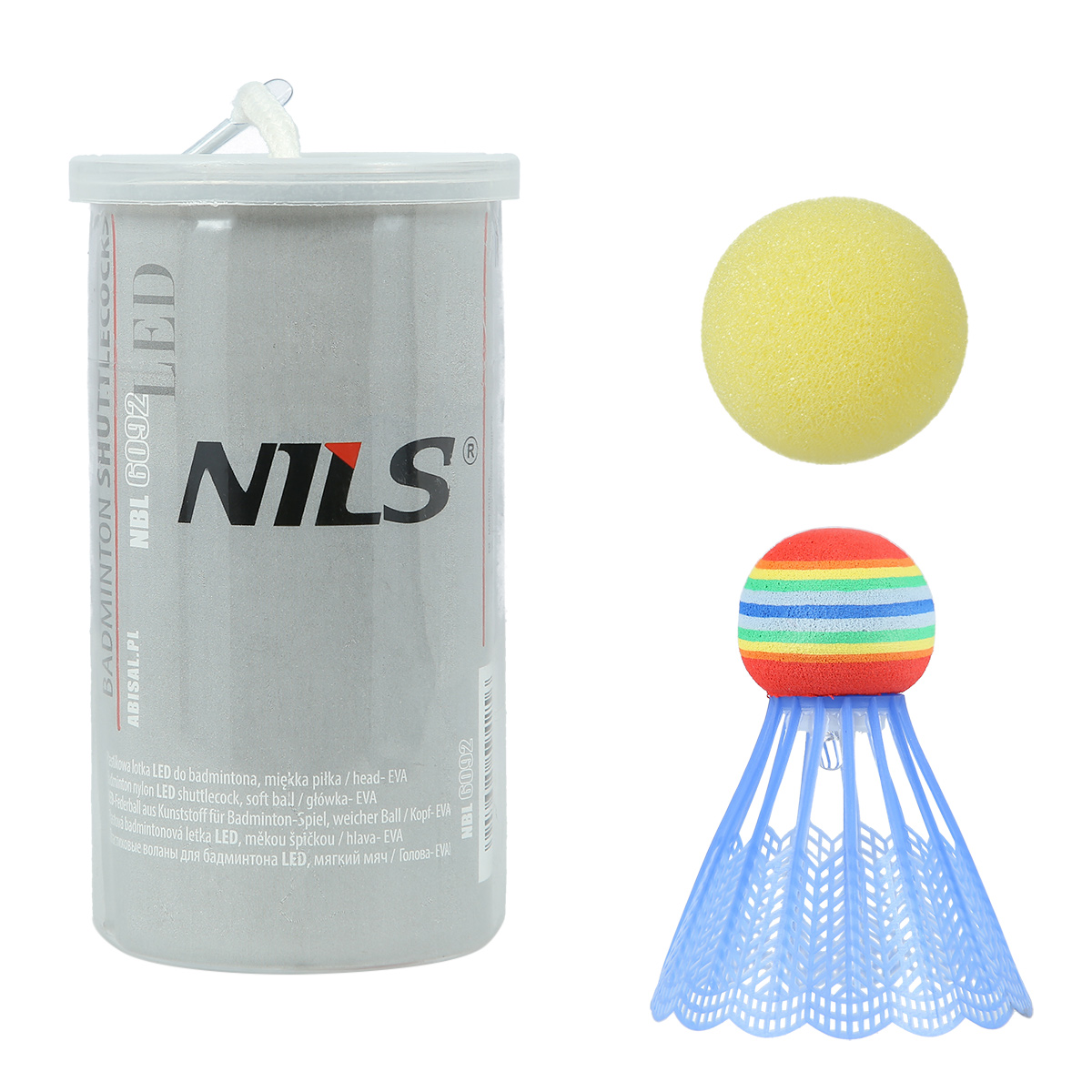 bilde 1 - NBL6092 NYLON SHUTTLECOKKS LED 1 PC. MED BALL NILS