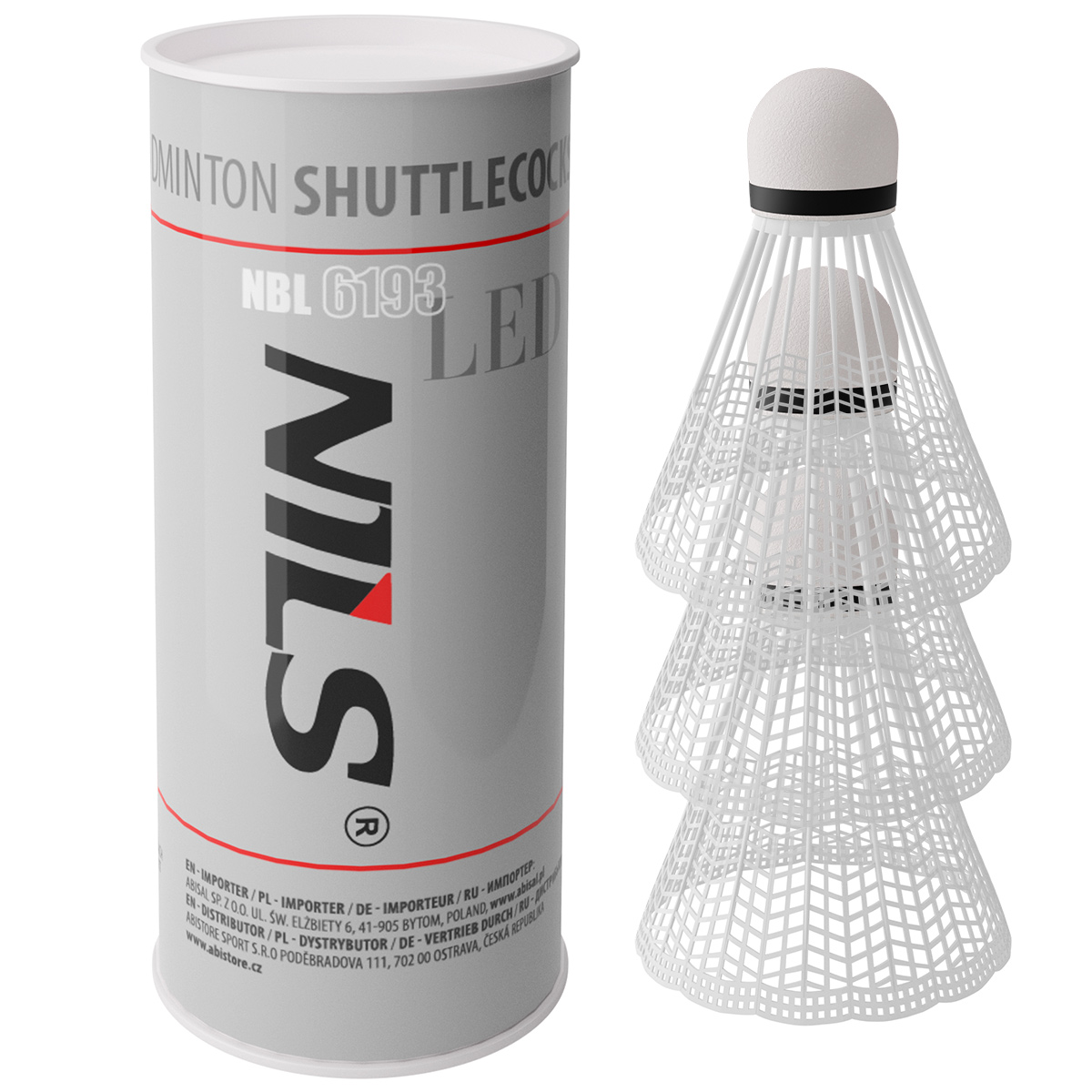 bilde 1 - NBL6193 NYLON SHUTTLECCKS LED-PAKKNING AV 3 NILS
