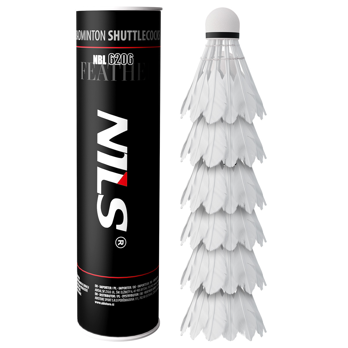 bilde 1 - NBL6206 SHUTTLECOCKS FEathers 6 PCS. NILS