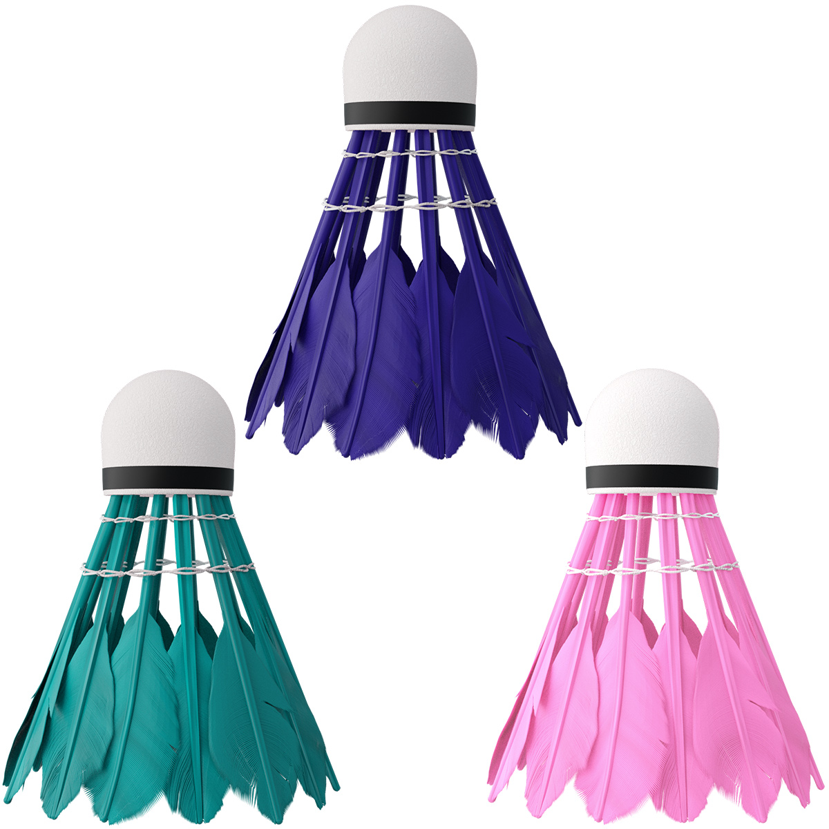 bilde 3 - NBL6213 FEathers SHUTTLECOCKS MULTICOLOR 3 PCS. NILS