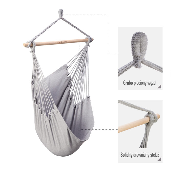 bilde 2 - NC0033 GREY BRAZILian CHAIR 130X100 CM NILS CAMP
