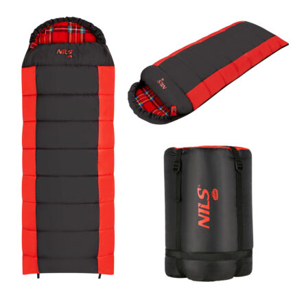 bilde 2 - NC2003 BLACK-RED SLEEPING BAG NILS CAMP