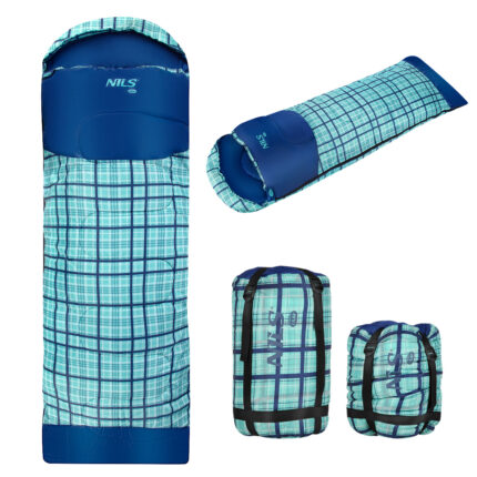 bilde 2 - NC2009 BLUE CHEQUERED SLEEPING BAG NILS CAMP