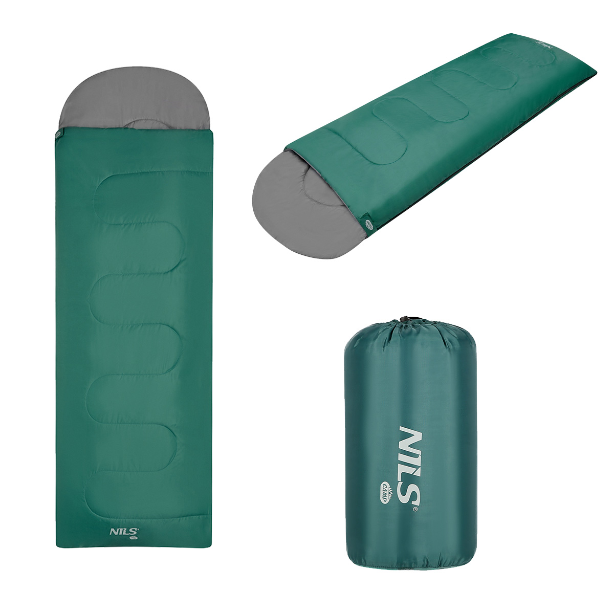 bilde 2 - NC2105 GREEN-GREAY SLEEPING BAG STORLEK L NILS CAMP