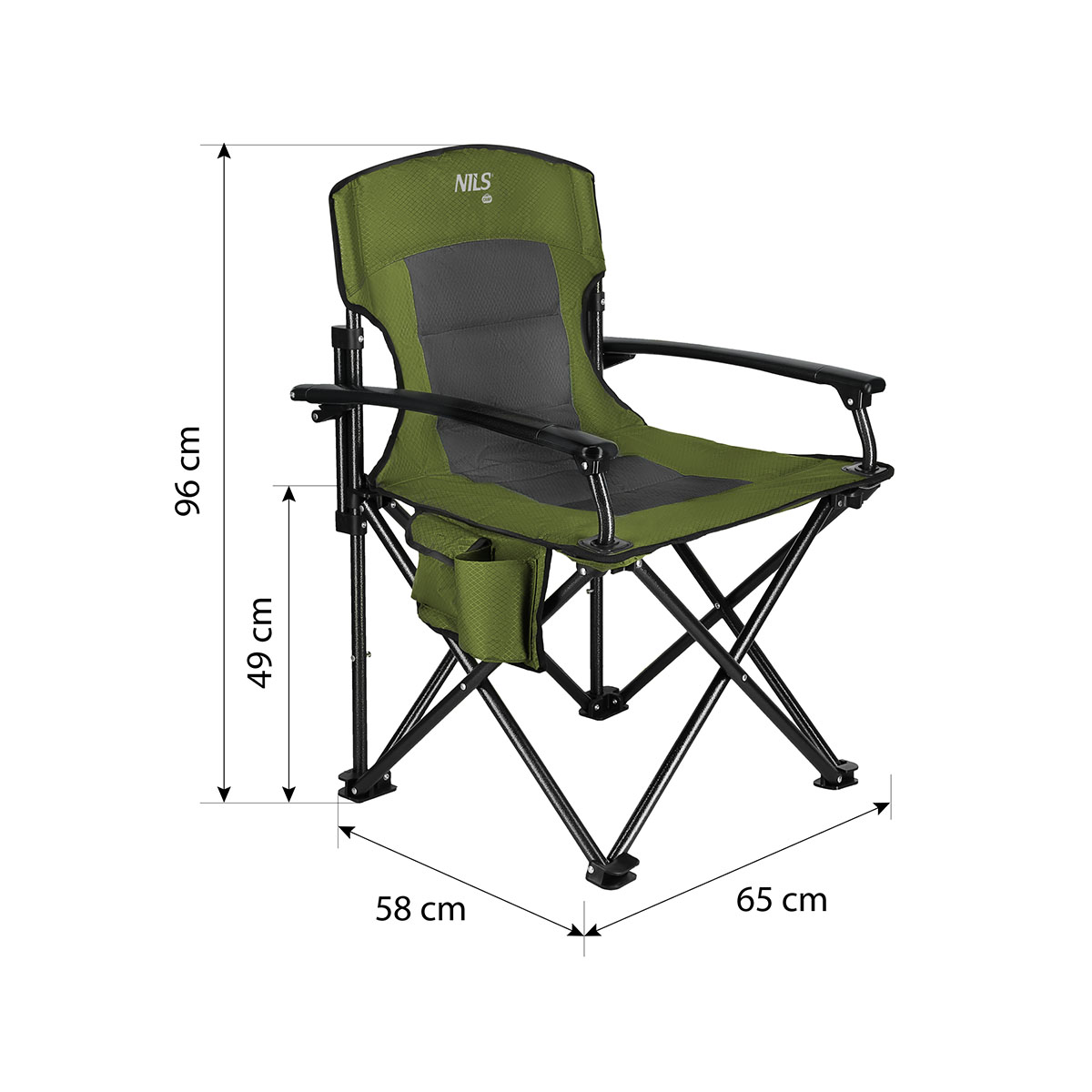 bilde 3 - NC3075 GREEN CAMPING CHAIR NILS CAMP