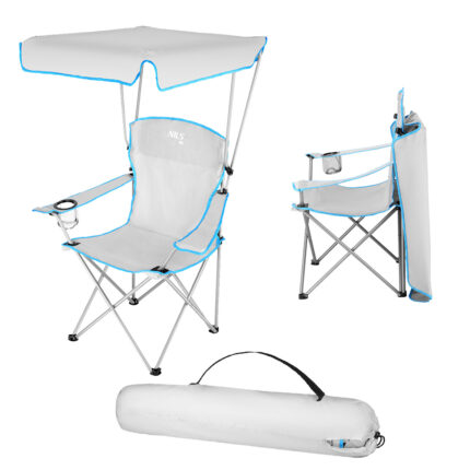 bilde 2 - NC3087 GRAY CAMPING CHAIR SUNSHADE NILS CAMP