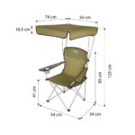 bilde 3 - NC3087 GREEN CAMPING CHAIR SUNSHADE NILS CAMP