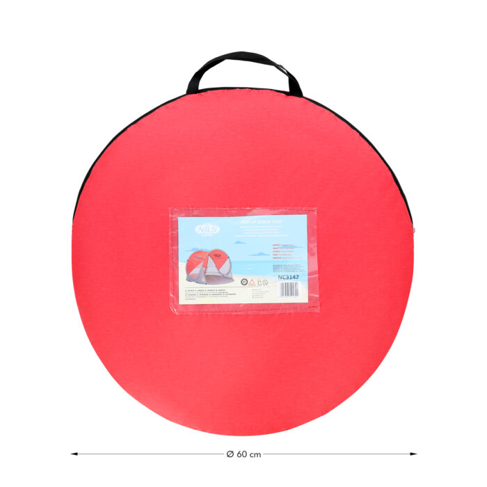 bilde 7 - NC3142 RED-Grey Pop UP BEACH TENT NILS CAMP