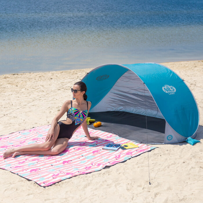 bilde 3 - NC3174 TURQUISE-Grey Pop UP BEACH TENT NILS CAMP