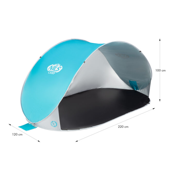bilde 6 - NC3174 TURQUISE-Grey Pop UP BEACH TENT NILS CAMP