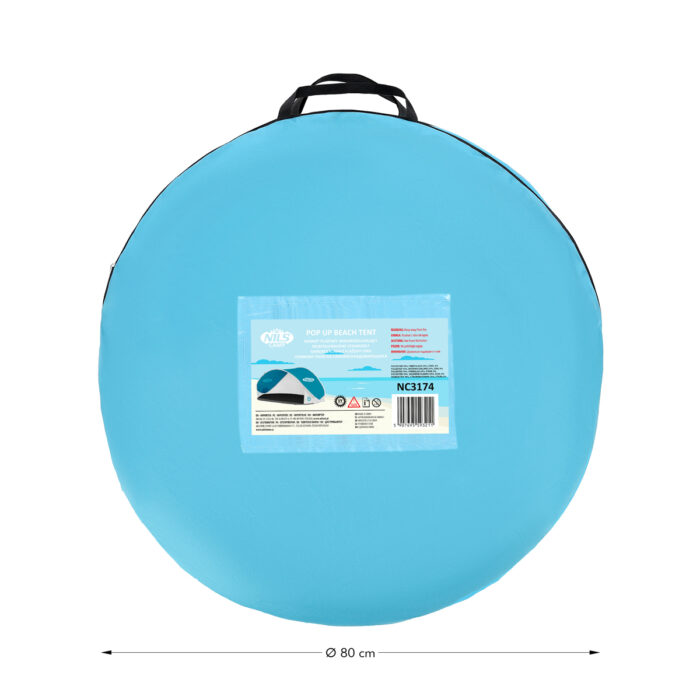 bilde 7 - NC3174 TURQUISE-Grey Pop UP BEACH TENT NILS CAMP