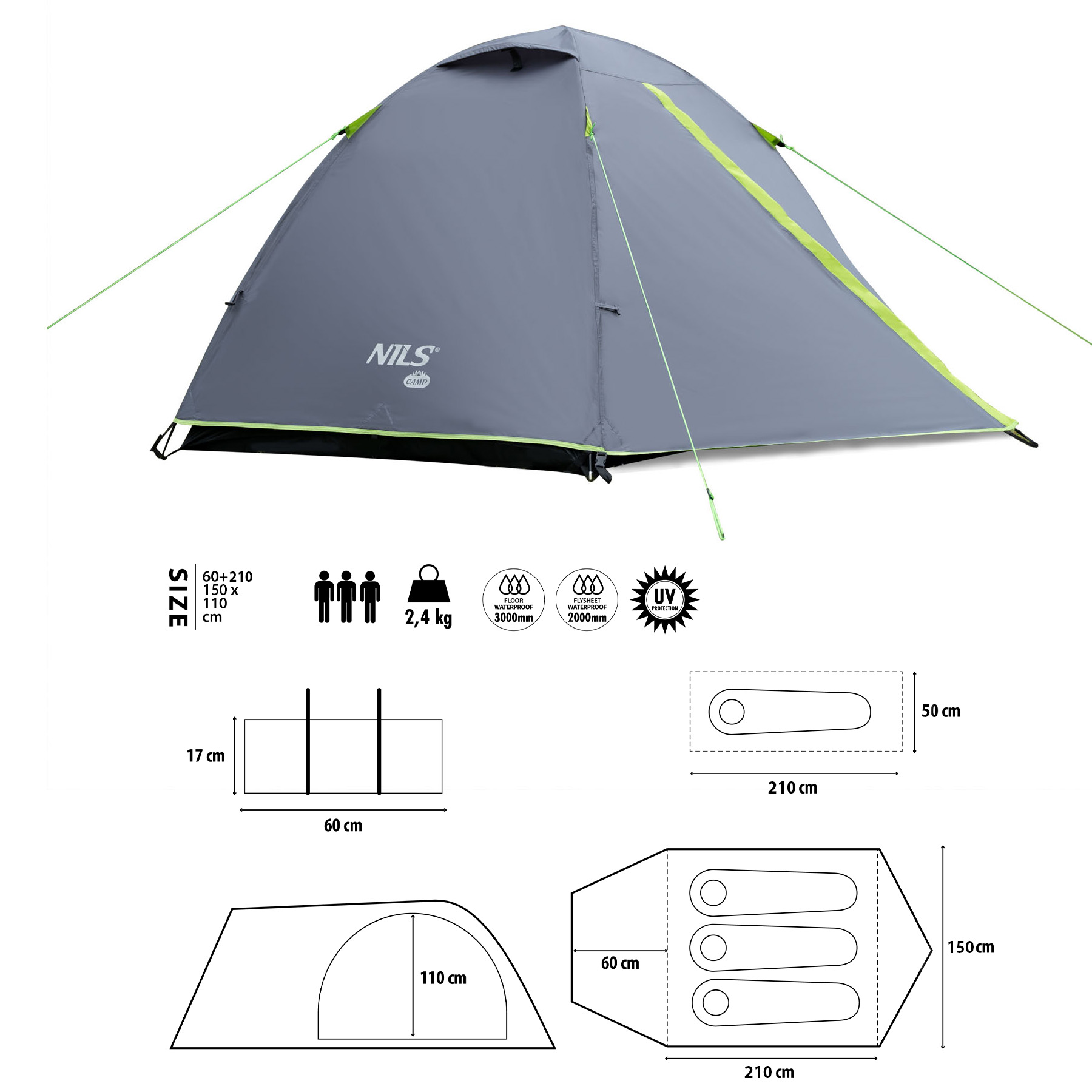 bilde 6 - NC6004 CAMPING ENT DARK GRAY EXPLORER NILS CAMP