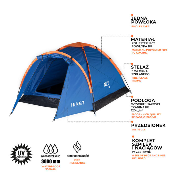 bilde 7 - NC6010 CAMPING TENT HIKER NILS CAMP