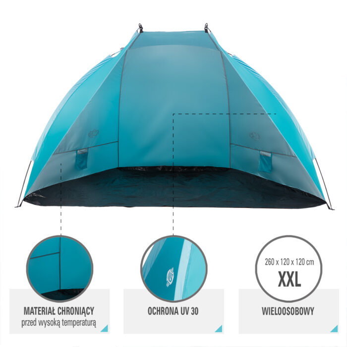 bilde 4 - NC8030 TURQUIISE BEACH TENT 260x120x120 NILS
