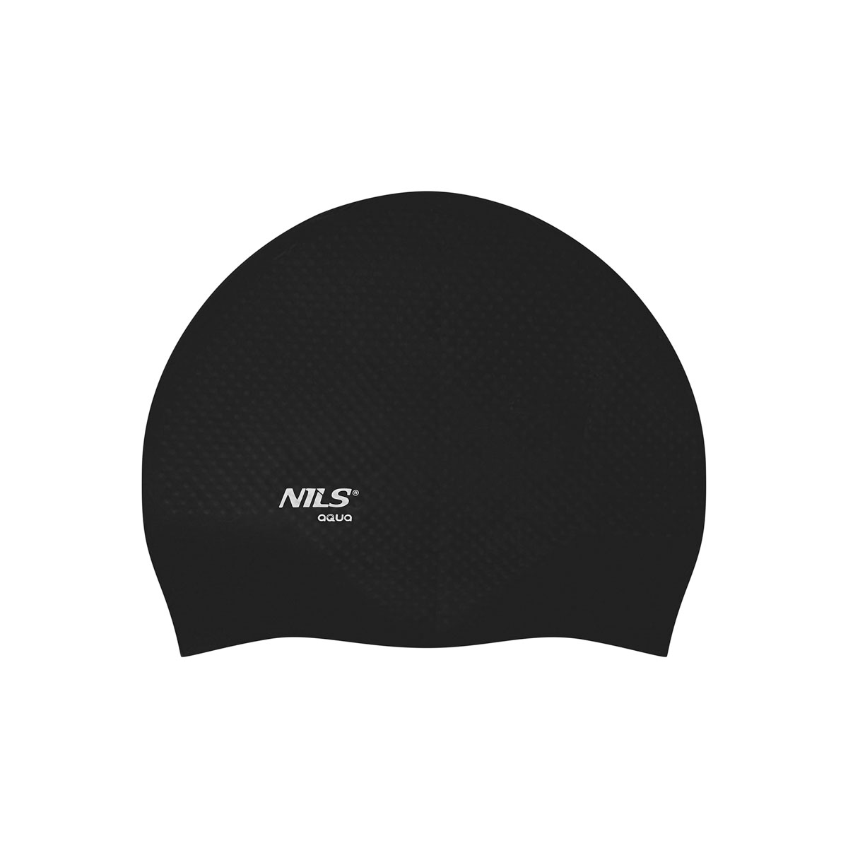 bilde 2 - NQC SOLID COLOR BLACK SILICONE SIMMING CAP DOTS NILS AQUA