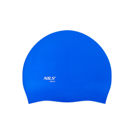 bilde 2 - NQC SOLID COLOR BLUE SILICONE SIMMING CAP DOTS NILS AQUA
