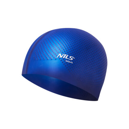bilde 1 - NQC SOLID COLOR DARK BLUE SILICONE SIMMING CAP DOTS NILS AQUA