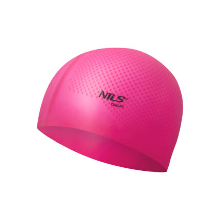 bilde 1 - NQC SOLID COLOR DARK PINK SILICONE SIMMING CAP DOTS NILS AQUA